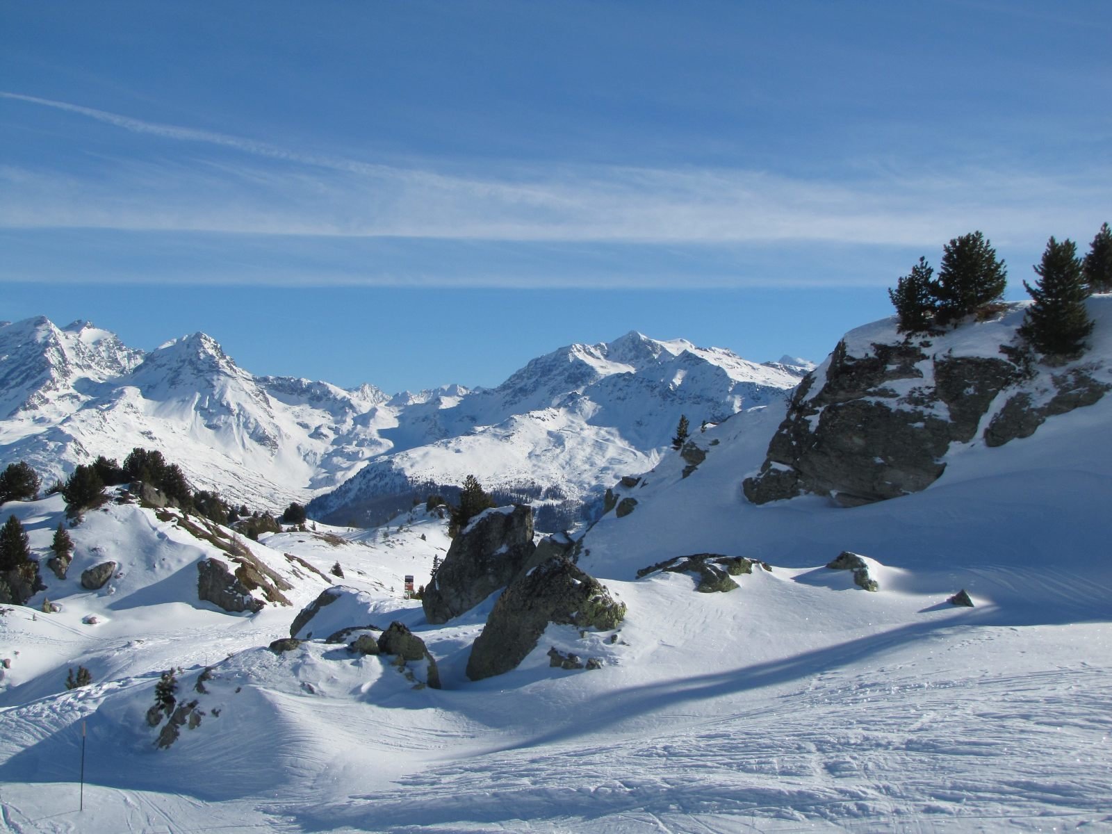Les Arcs, a Comborciere felvonó tetejénél