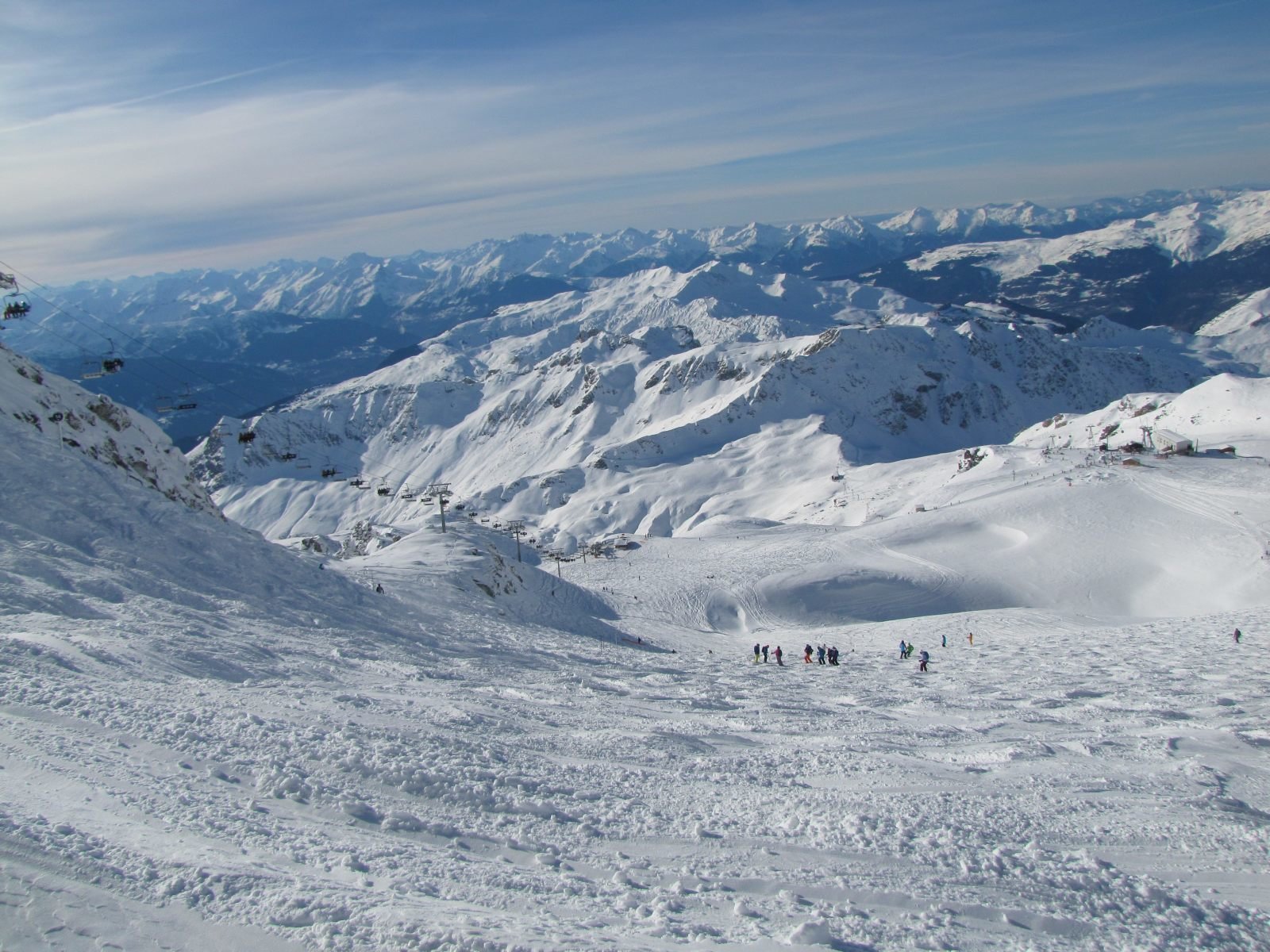 A gleccserről levezető Col pálya