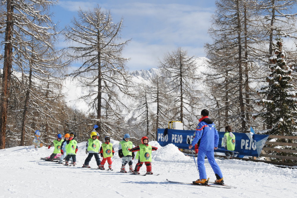 Gyermek síoktatás - Pejo, Olaszország