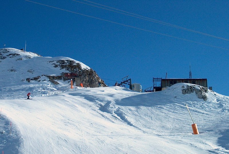 Tremol lift teteje. Ez a pályaszakasz az új lift beüzemelése után megszünt