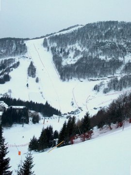 "Sole" pálya tetejéről a "Sauc" pálya fekete szakasza