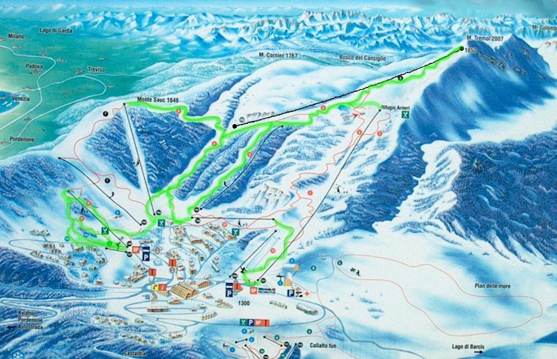 Áttekintő térkép (2008 Január vége) csak a megjelőlt pályák voltak használhatóak