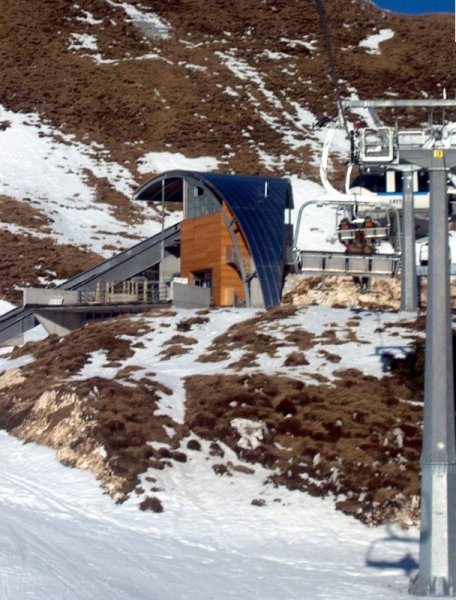 Az új Tremol lift felső állomása