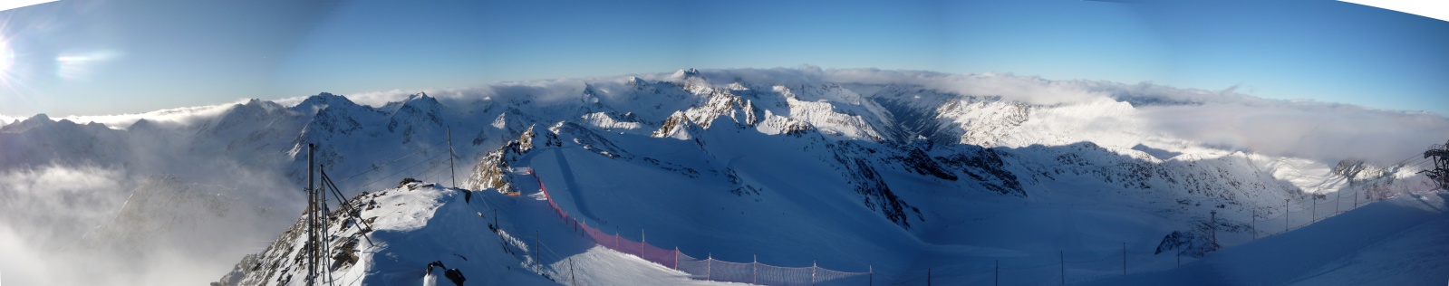 Kilátás a Hinterer Brunnenkogel (3438 m) kilátójából