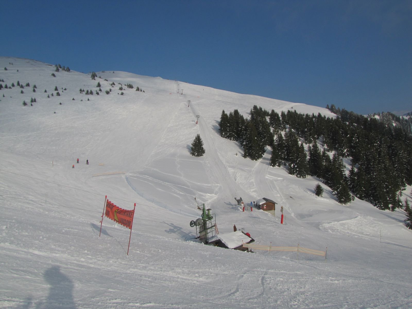 A Barbossine felvonó tetejénél