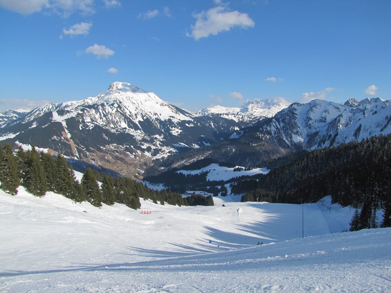 Abondance, a Grand Fremoux húzós felvonó teteje