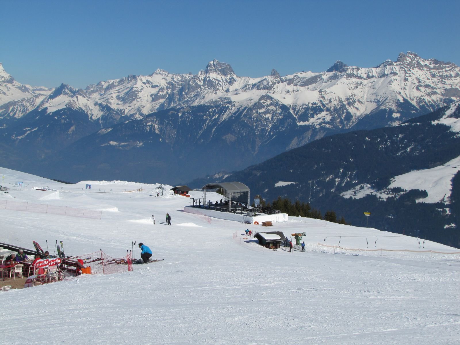 A Rock the Pistes koncertsorozat egyik helyszíne Morgins felett