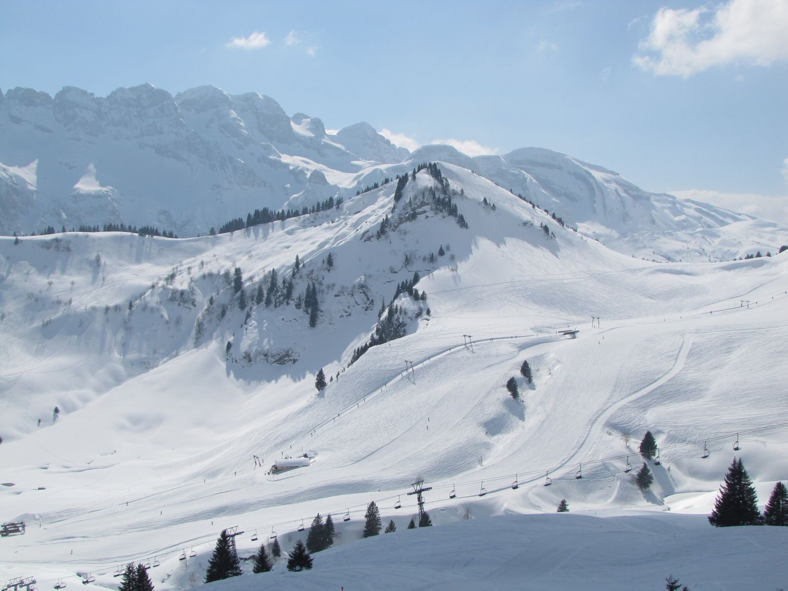 Kilátás a Les Crosets tetejétől