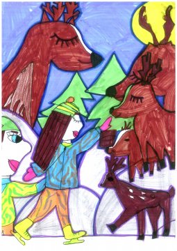 Kiss Petra  2. oszt. - Rénszarvasok országában (SZTEJKI Pallavicini Sándor Általános Iskola)