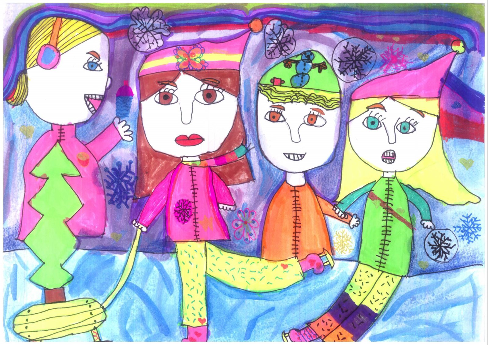 Veres Petra   3. oszt. - Első találkozásom a jéggel: jajj ez nagyon csúszik! (SZTEJKI Pallavicini Sándor Általános Iskola)