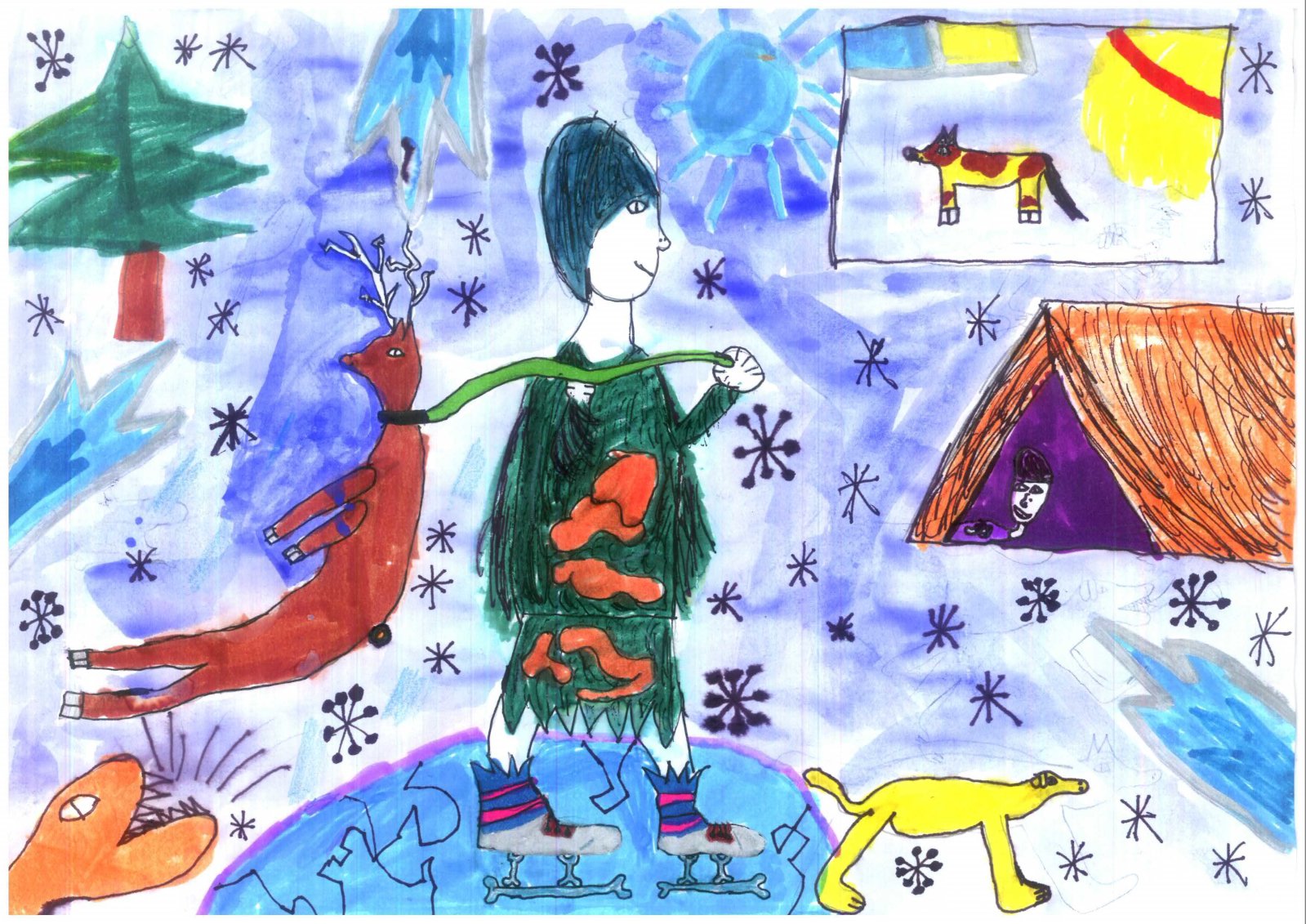 Balog Áron    4. oszt. - Őskori vadász (SZTEJKI Pallavicini Sándor Általános Iskola)