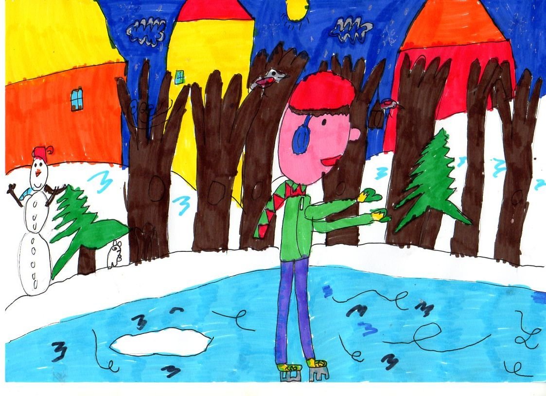 Kállai Kevin, 8 éves - Első lépéseima  jégen (Debreceni Benedek Elek Általános Iskola, 2. b)