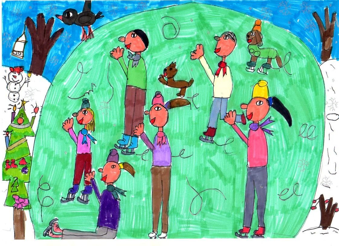 Mike Panna, 8 éves - Korcsolyázás a barátokkal (Debreceni Benedek Elek Általános Iskola, 2. b)