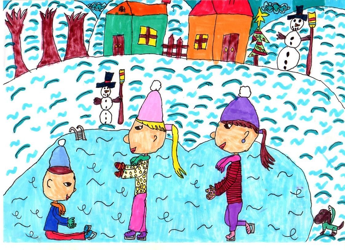 Nagy Anna, 7,5 éves - Jaj, de csúszós ez a jég! (Debreceni Benedek Elek Általános Iskola, 2. b)