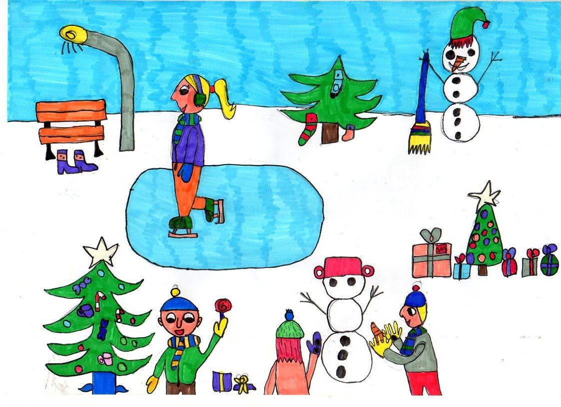 Pazonyi Petra, 10 éves - Végre esett a hó! (Debreceni Benedek Elek Általános Iskola, 4. b)