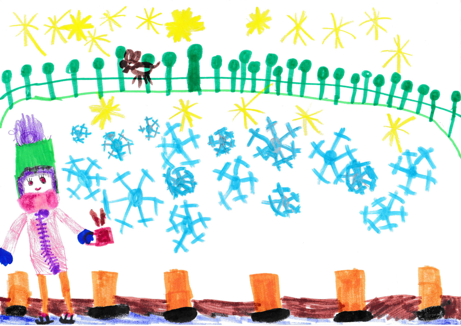 Vigh Lili, 6 éves - Lili a csillagos ég alatt korcsolyázik (Budapest, Rákospalotai Hetedhét Óvoda, zöld csoport)