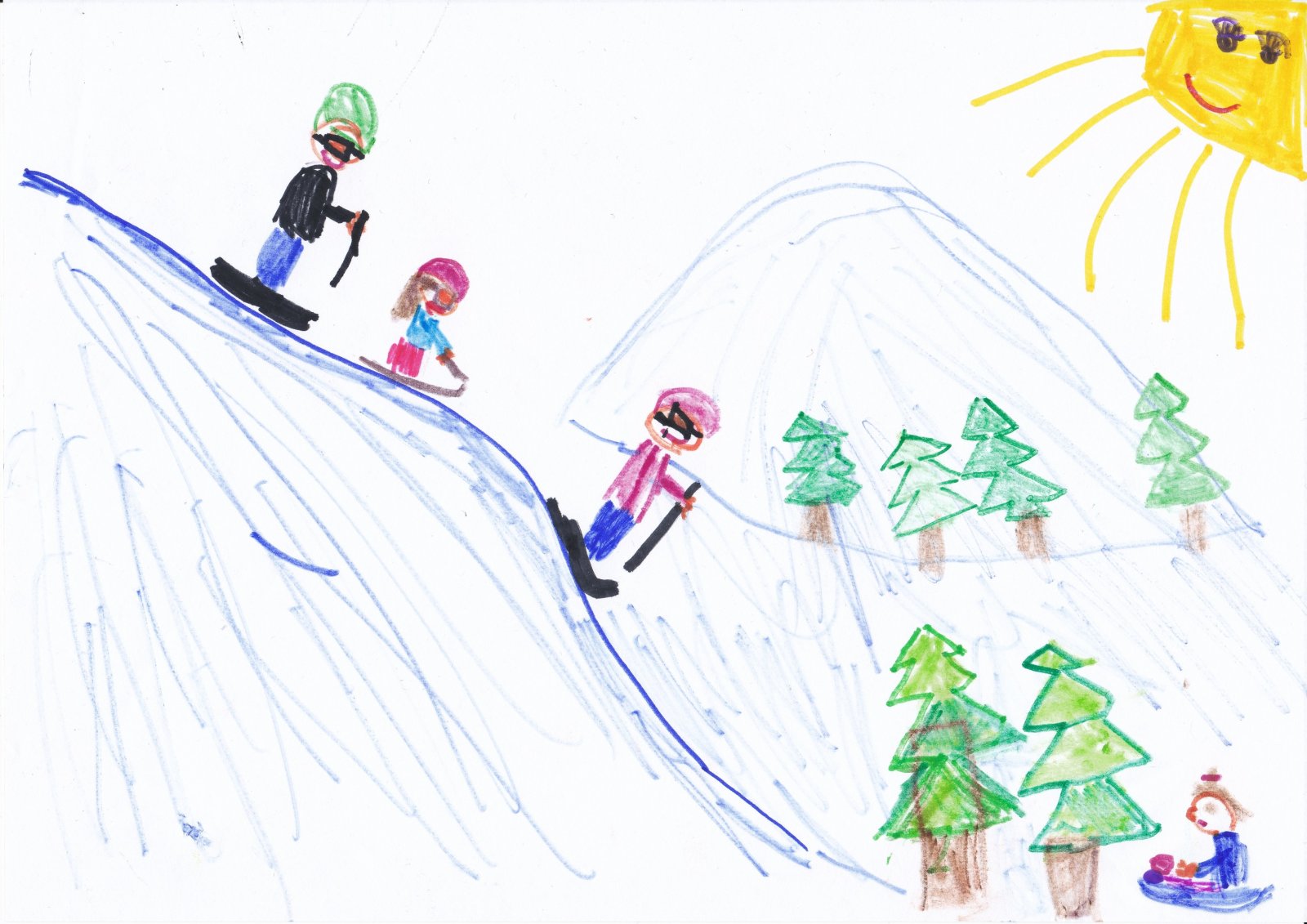 Kiss Iringó Nóra, 6 éves - Síel a család