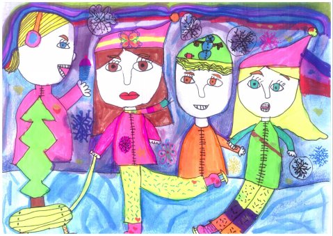 Veres Petra   3. oszt. - Első találkozásom a jéggel: jajj ez nagyon csúszik! (SZTEJKI Pallavicini Sándor Általános Iskola)