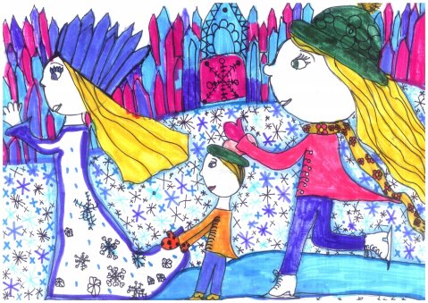 Majoros Szofi  3. oszt. - Jégbolygó királynőjével (Sándorfalvi Térségi Alapfokú Művészeti Iskola)