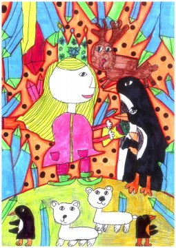 Szabó Zsófia   2. oszt. - Kedvenceimmel a Sarkvidéken (Sándorfalvi Térségi Alapfokú Művészeti Iskola)