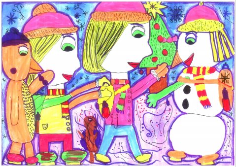 Rohács Zsuzsanna 3. oszt. - Hóember-korcsolyáztató (SZTEJKI Pallavicini Sándor Általános Iskola)