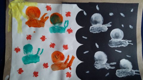 Arató Emil Dénes, 4 éves - Csigák lassan őszből télbe