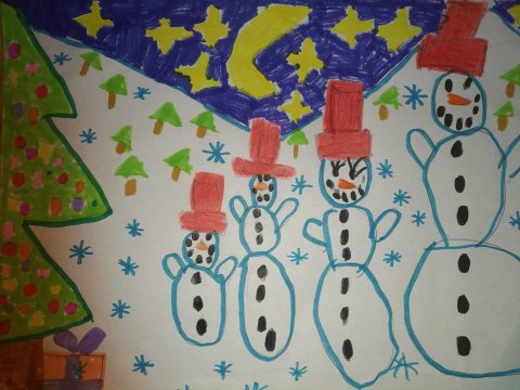 Jóvér Emma, 5 és fél éves - A hóembercsalád karácsonya