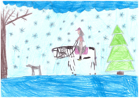 Várnagy Viola Éva, 8 év - Téli lovaglás