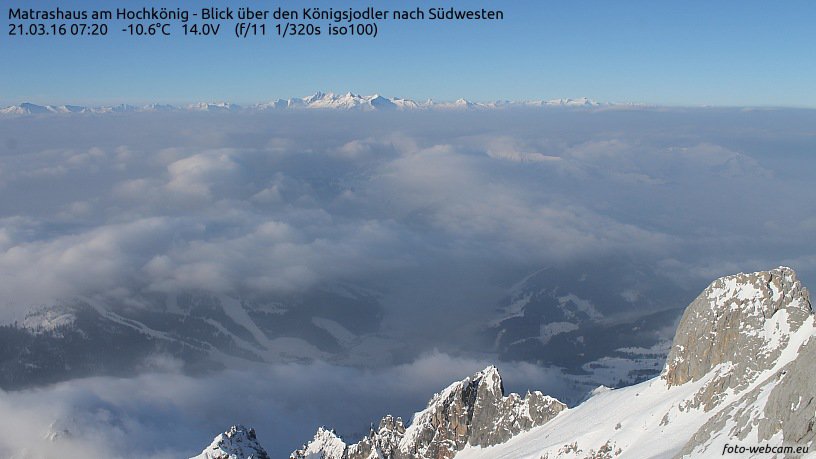 Hochkönig, háttérben a Magas-Tauern - foto.webcam.eu