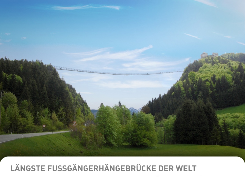 A függőhíd látványterve (Kép: Reutte önkormányzat)