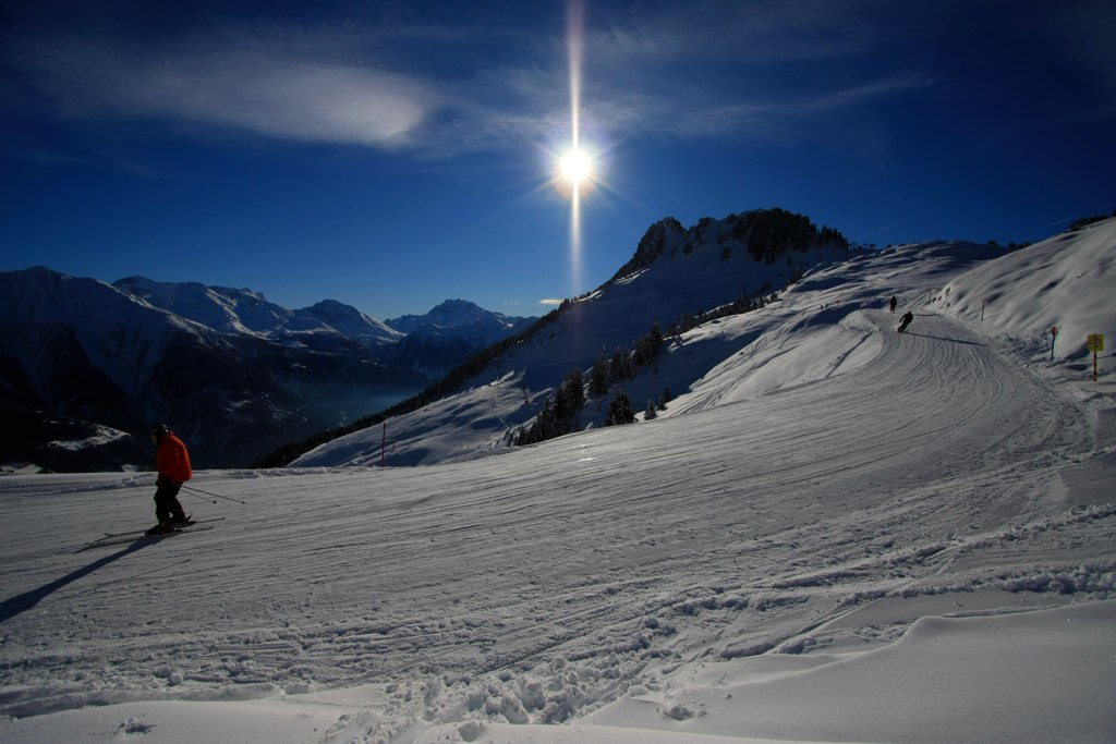 Riderfurka - síelés napsütésben.