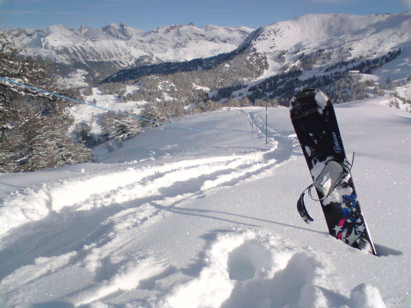 Risoul, A gerincen (az Aigles pálya fölött jobbra)