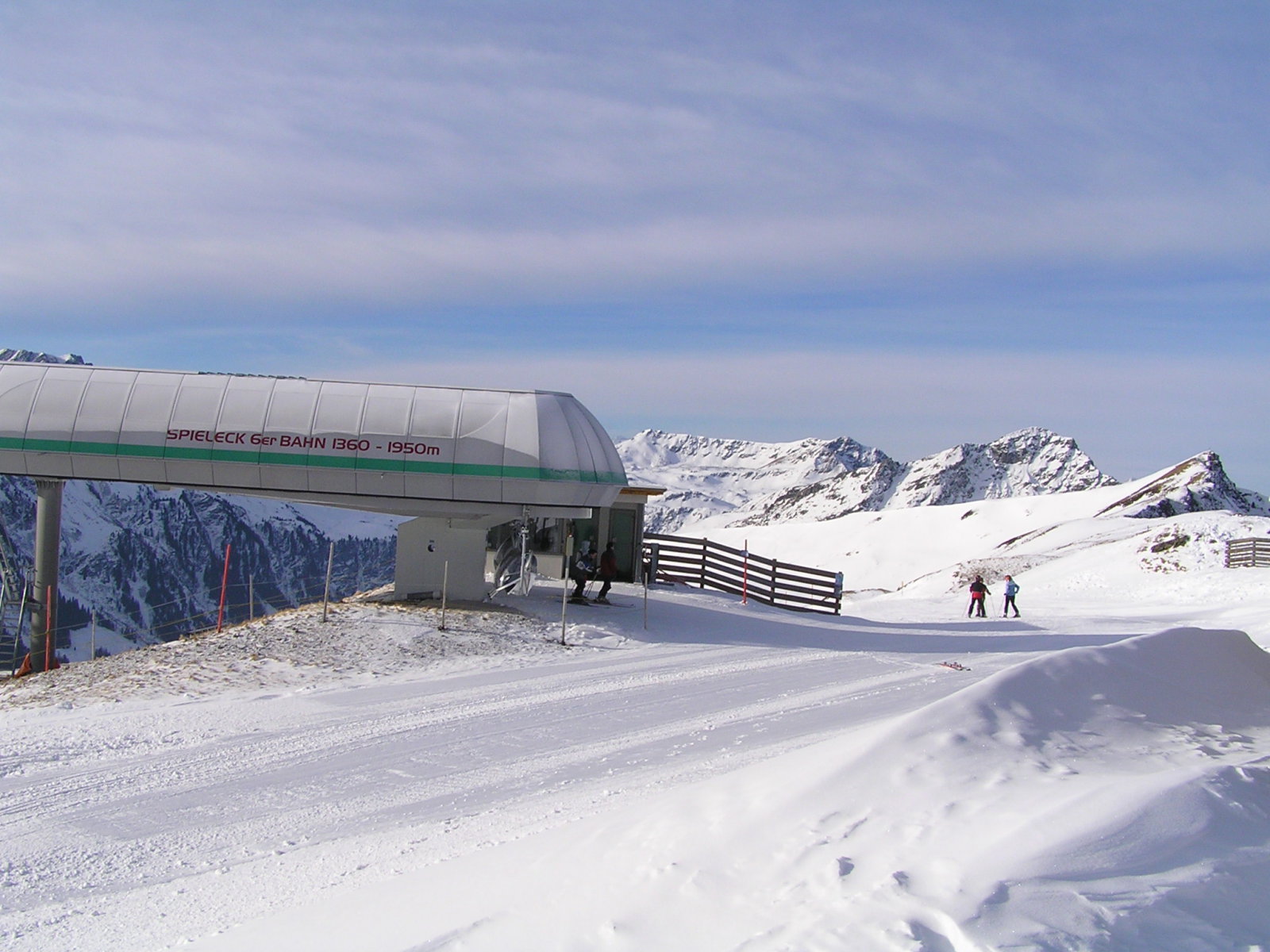 A Spieleck ülőlift felső állomása