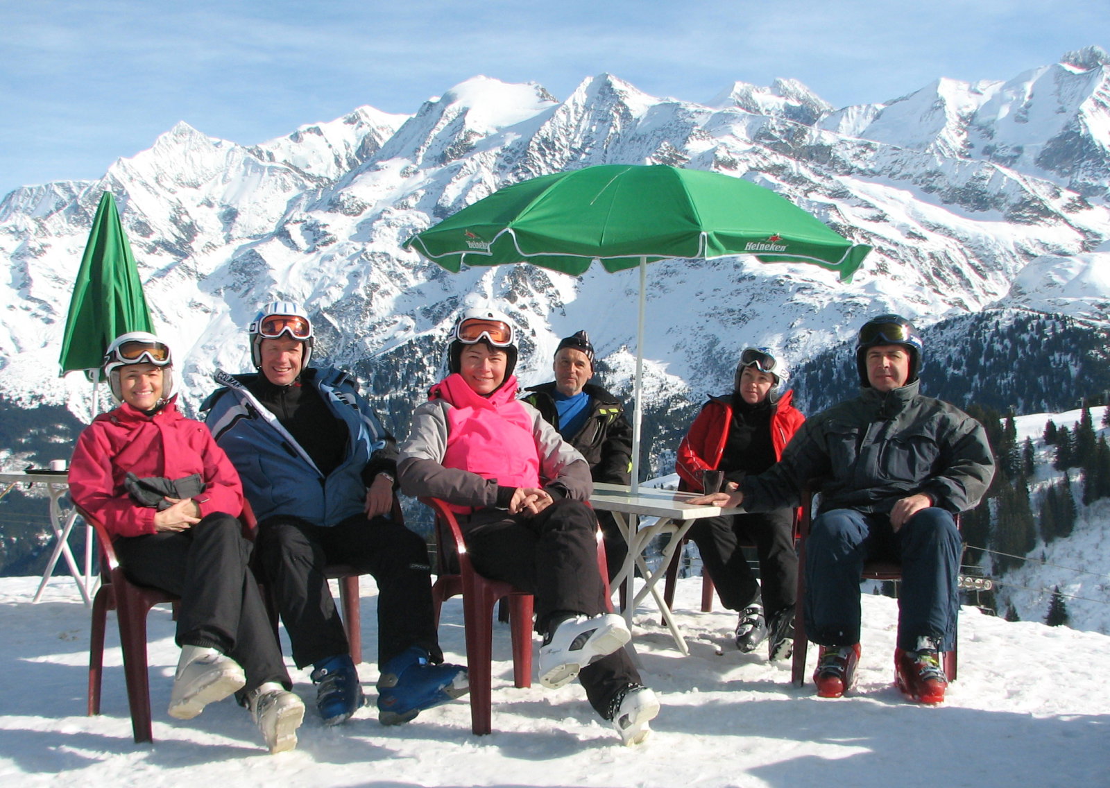 Les Contamines - háttérben a Mont Blanc