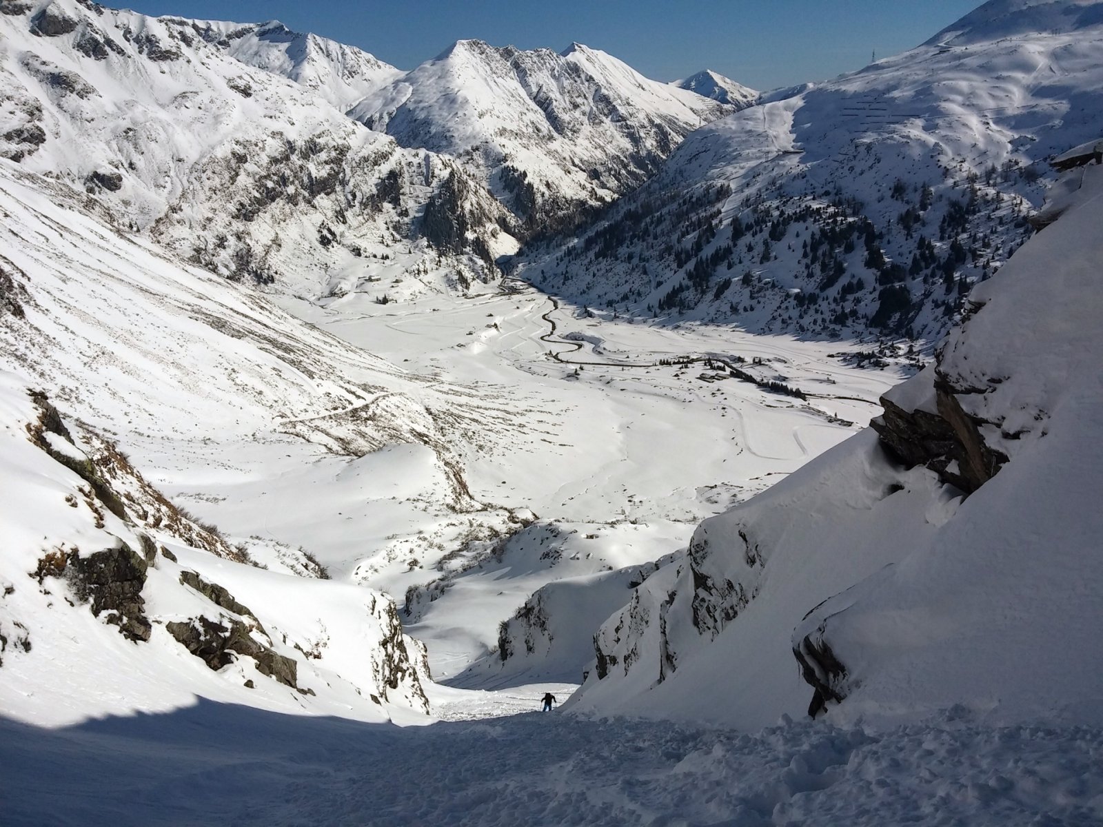 A kuloár egyre meredekebb lett úgyhogy végül le kellett csatolnunk.