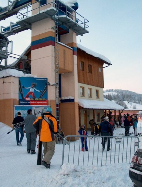 Pruggeralm-ból induló felvonó állomás...