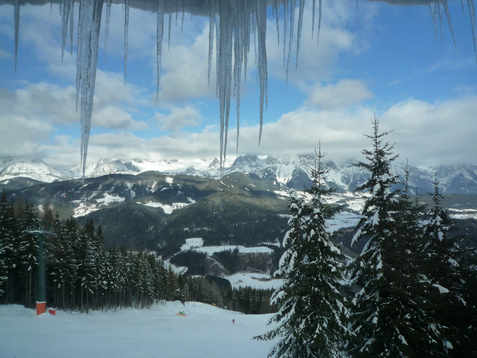 Schladming, kilátás egy hütte ablakából 2010 január