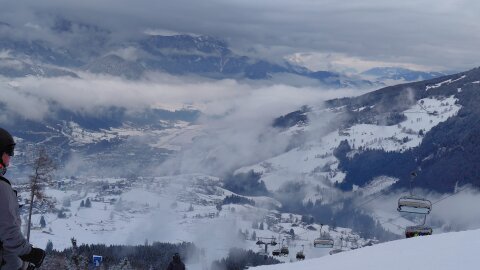 Schladming látképe a Hochwurzenről