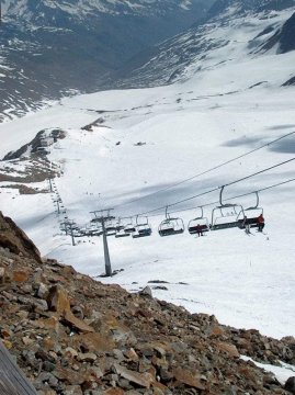 Gleccser-tó felvonó felülről