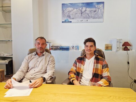 Az utazási iroda vezetői: Szabó Kornél és Farkas András