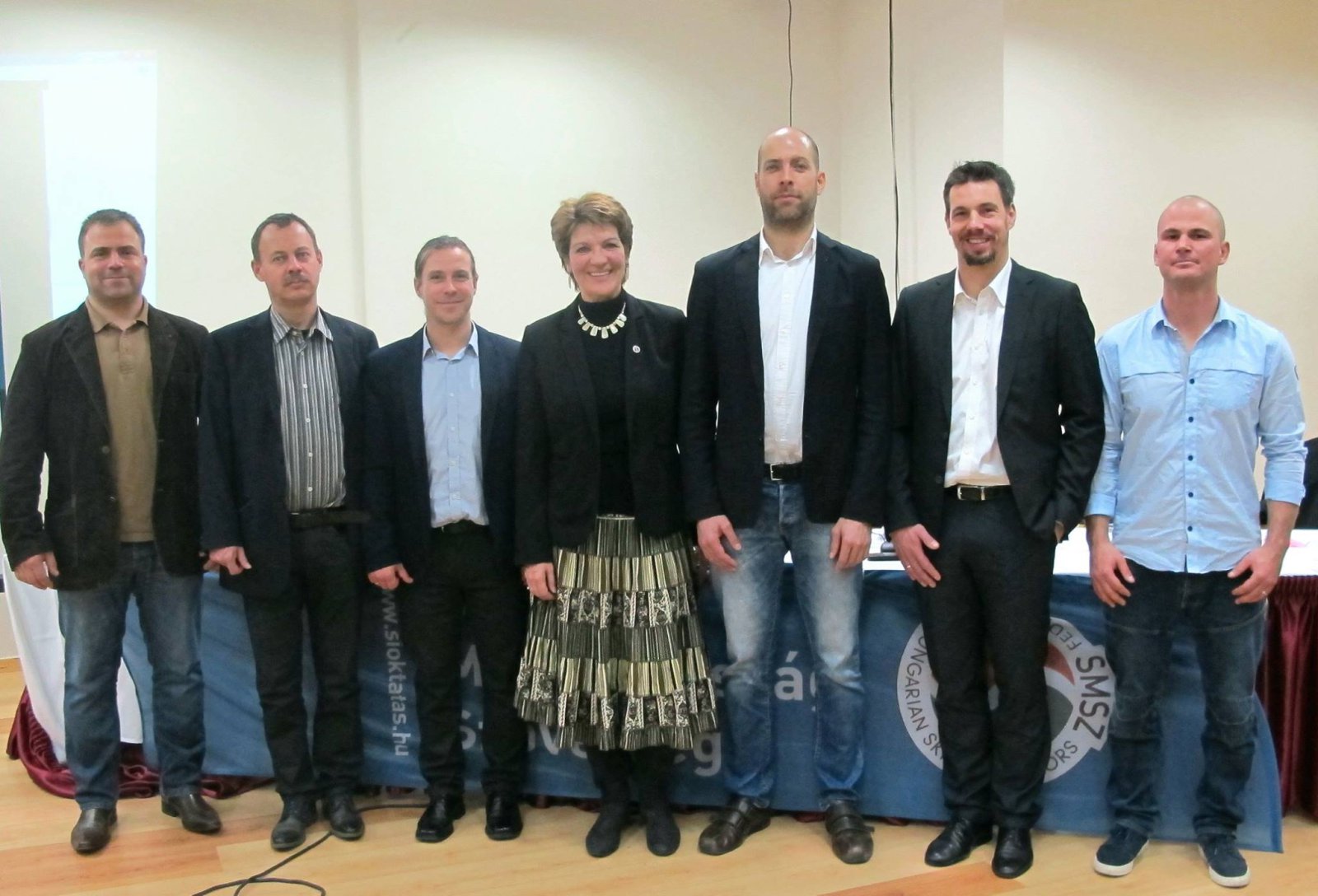 Az SMSZ új Elnöksége: Kovács Tamás Máriusz szakmai alelnök, Révész Máriusz tag, dr. Babos Sándor tag, dr. Egri Katalin elnök, Dalos Péter tag, Kiss Dániel Csaba tag, Polacskó Dániel tag