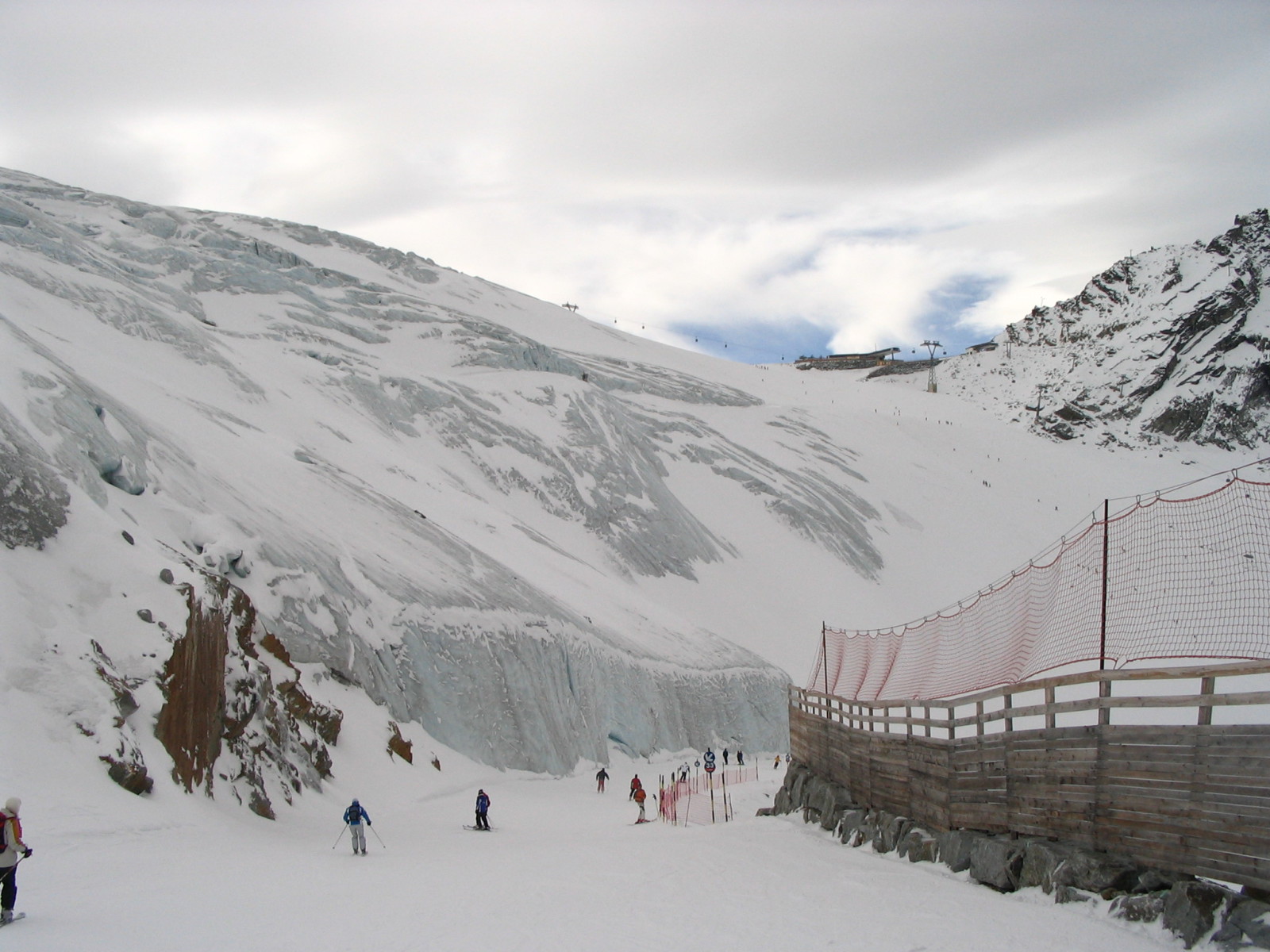 Jól látható a gleccserfal