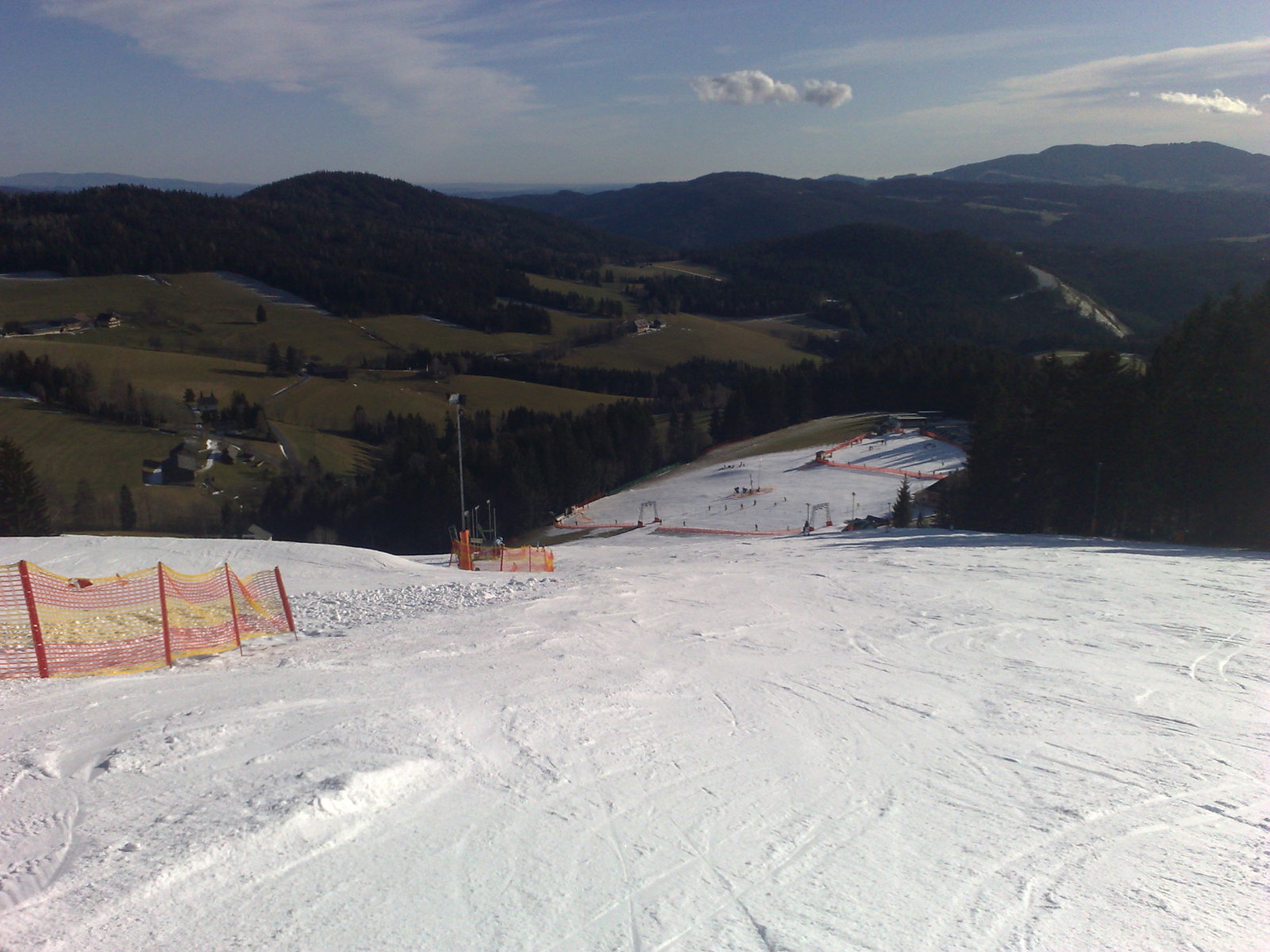 a B felvonó melletti pálya