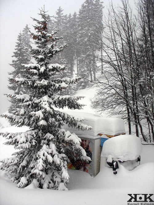 Kilátás a személyzeti szállásról a Glocknerhaus Hüttében
