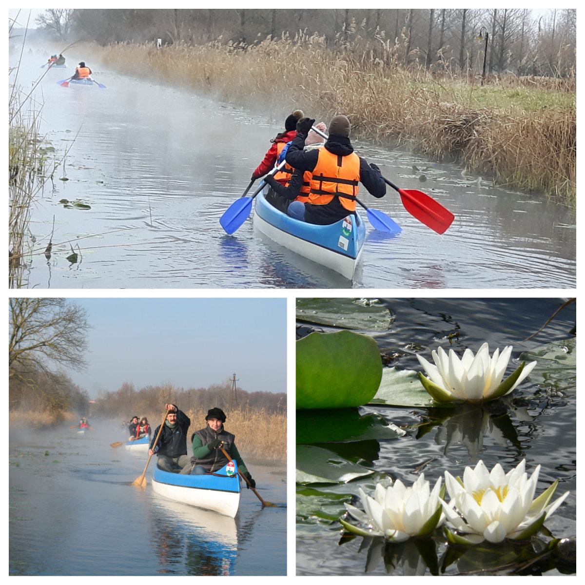 A vízitúrán vár rád a havas táj, a gőzölgő patak, a nyíló tündérrózsák és a felröppenő vízimadarak látványa.