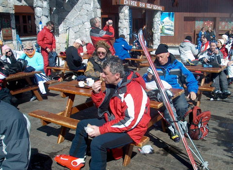 Teraszon rövid pihenő