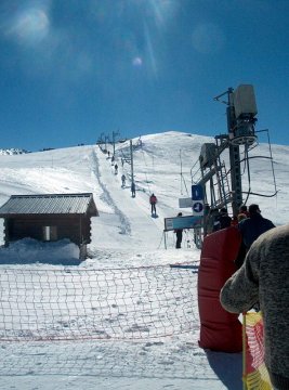 Solaise tetőre (2560 m) felvivő rövid húzóslift