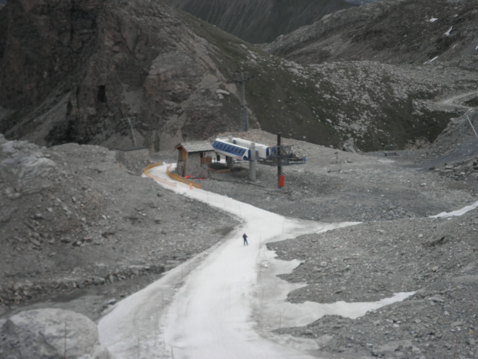 A gleccser vége a Vanoise felvonónál (2700 m)