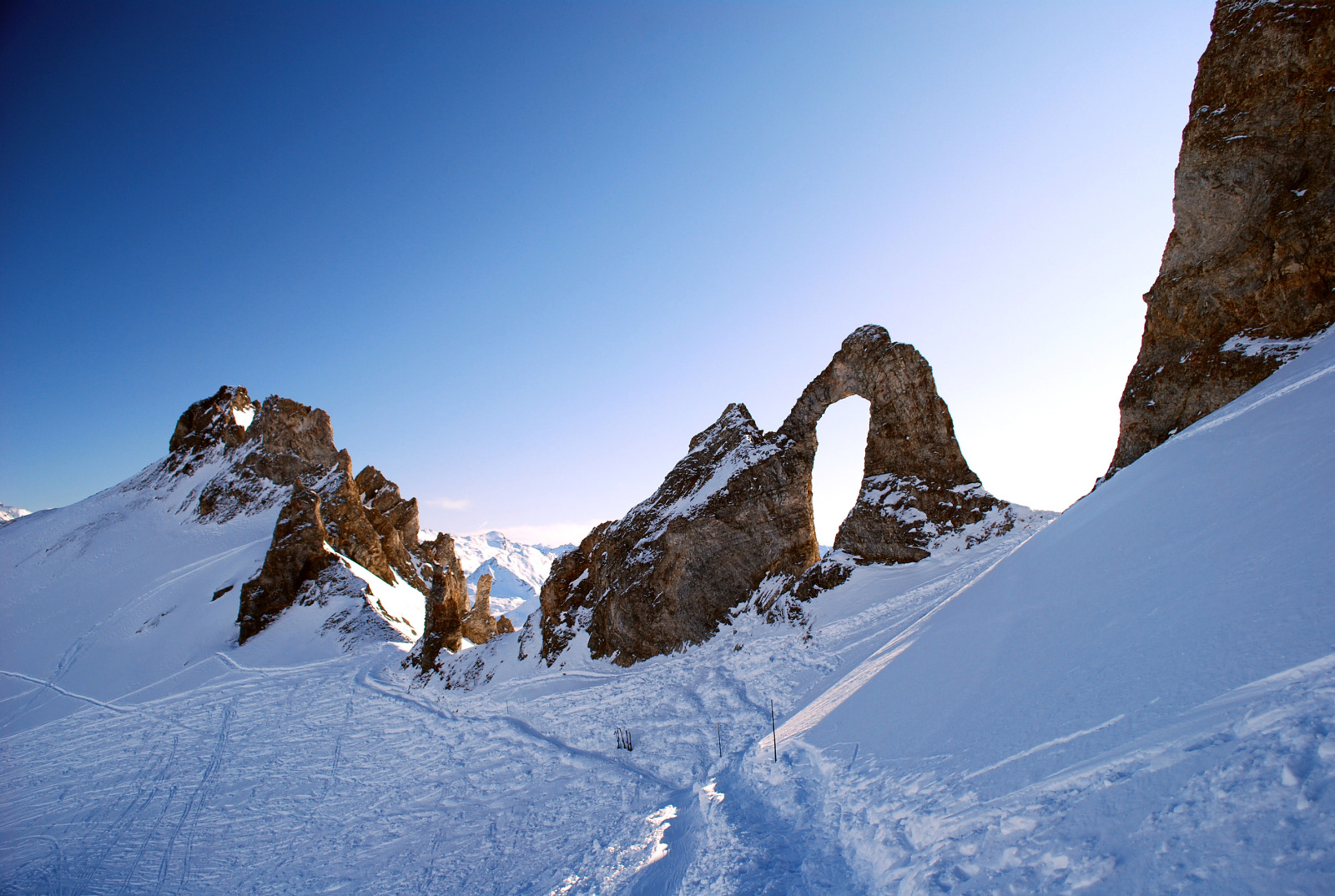 Tignes híres sziklaszeme
