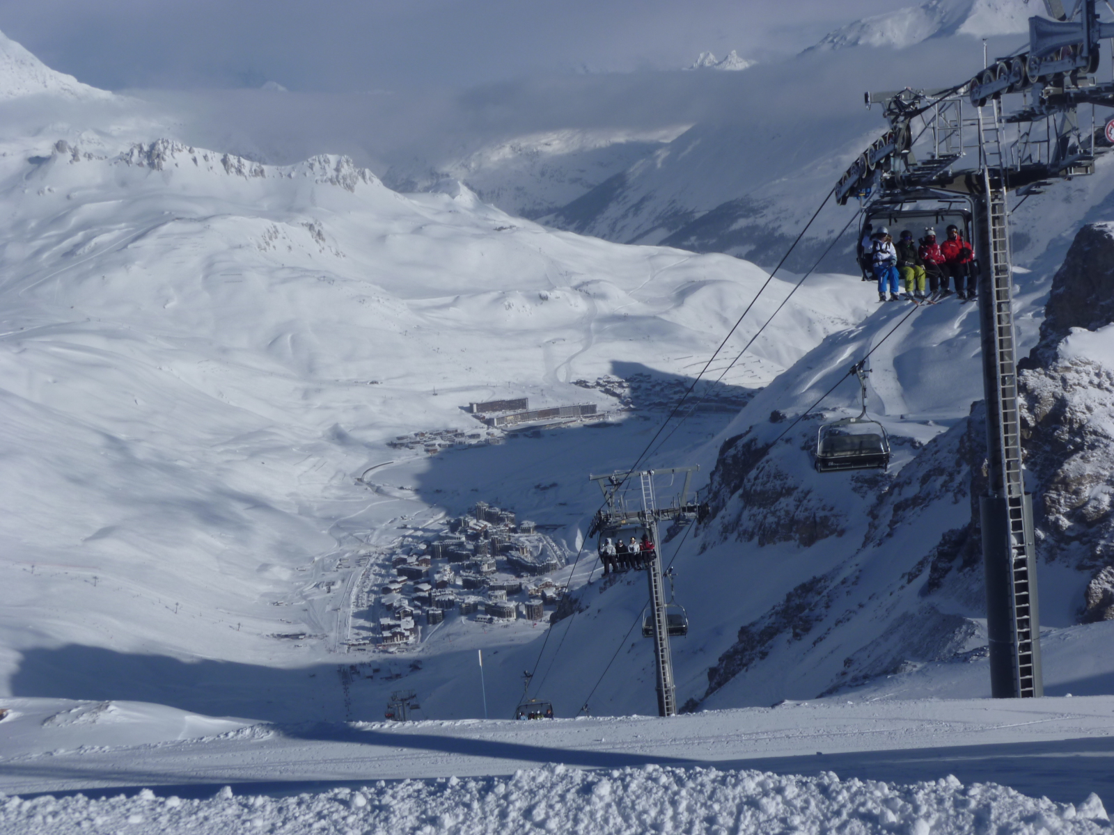 Les Lanches tetején, hattérben Val Claret